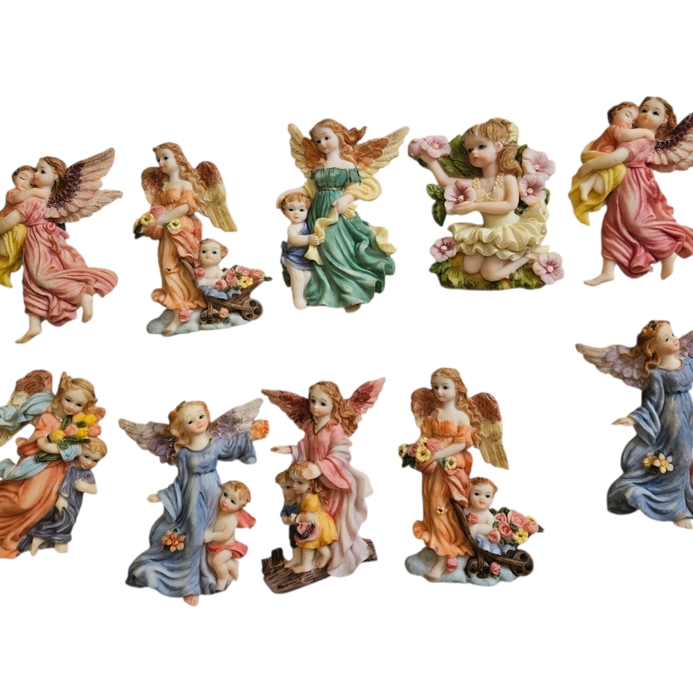 Lot of Fairy Cherub Angel Resin Magnets Cottagecore Garden Decor lot 10 MS67